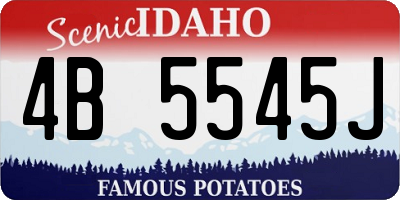 ID license plate 4B5545J