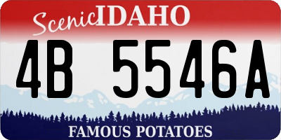ID license plate 4B5546A