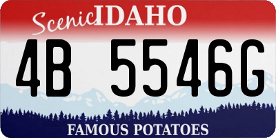 ID license plate 4B5546G