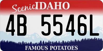 ID license plate 4B5546L