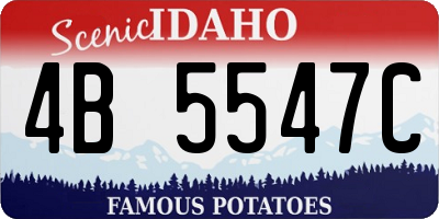 ID license plate 4B5547C