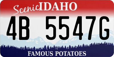 ID license plate 4B5547G
