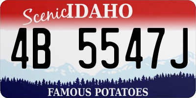 ID license plate 4B5547J