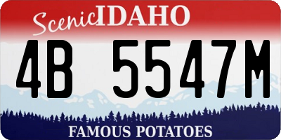 ID license plate 4B5547M