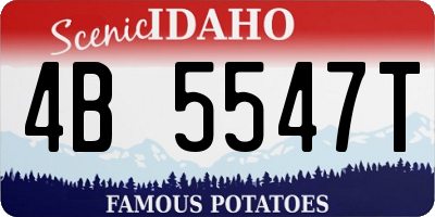 ID license plate 4B5547T