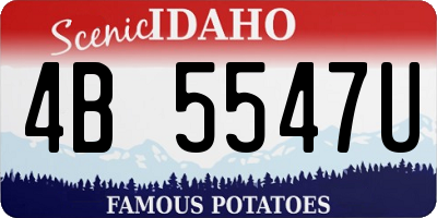 ID license plate 4B5547U