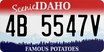 ID license plate 4B5547V