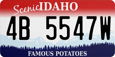 ID license plate 4B5547W