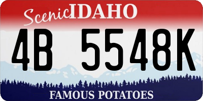 ID license plate 4B5548K