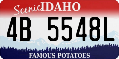 ID license plate 4B5548L
