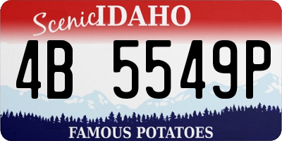 ID license plate 4B5549P