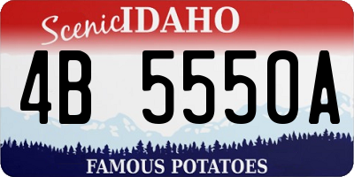 ID license plate 4B5550A