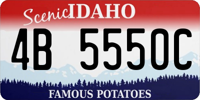 ID license plate 4B5550C