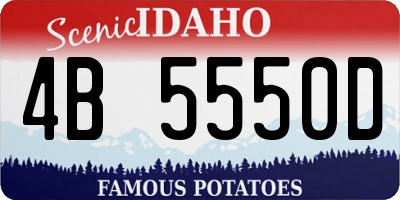 ID license plate 4B5550D