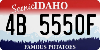 ID license plate 4B5550F