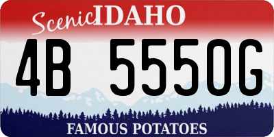 ID license plate 4B5550G