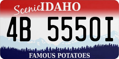 ID license plate 4B5550I
