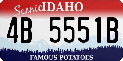 ID license plate 4B5551B