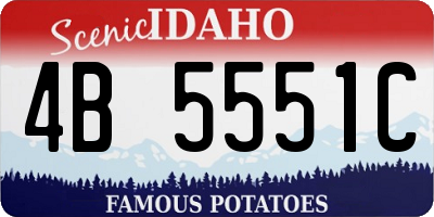 ID license plate 4B5551C