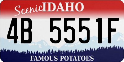 ID license plate 4B5551F