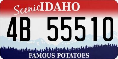ID license plate 4B5551O