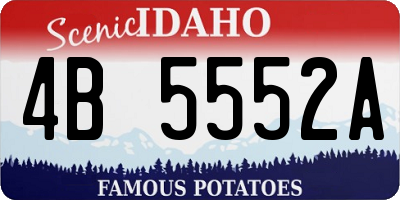 ID license plate 4B5552A