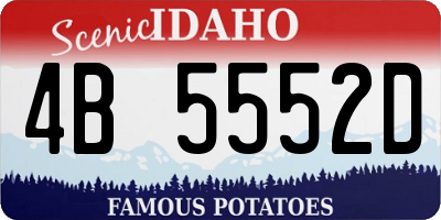 ID license plate 4B5552D