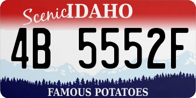 ID license plate 4B5552F