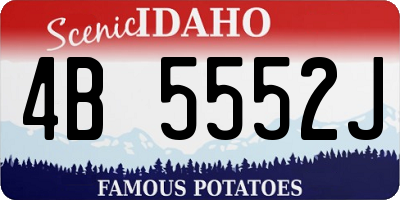 ID license plate 4B5552J