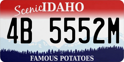 ID license plate 4B5552M