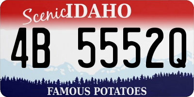 ID license plate 4B5552Q