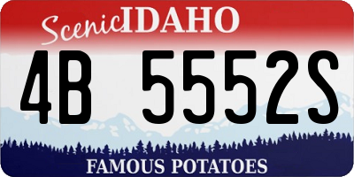 ID license plate 4B5552S