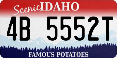 ID license plate 4B5552T