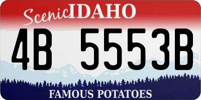 ID license plate 4B5553B