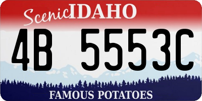 ID license plate 4B5553C