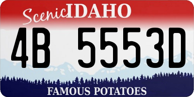 ID license plate 4B5553D
