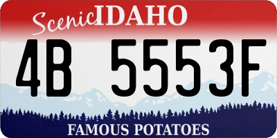 ID license plate 4B5553F