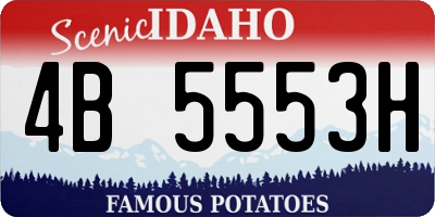 ID license plate 4B5553H