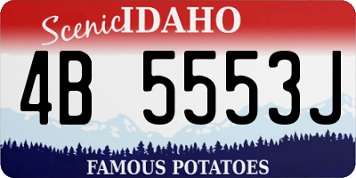 ID license plate 4B5553J