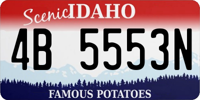 ID license plate 4B5553N
