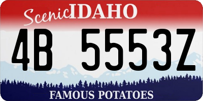 ID license plate 4B5553Z
