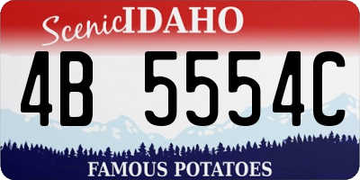 ID license plate 4B5554C