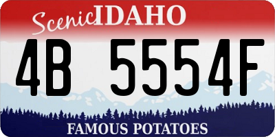 ID license plate 4B5554F