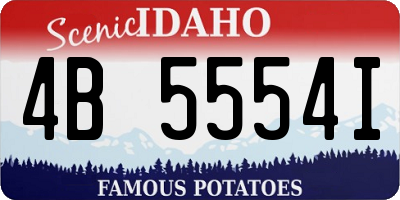 ID license plate 4B5554I