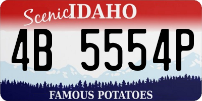 ID license plate 4B5554P