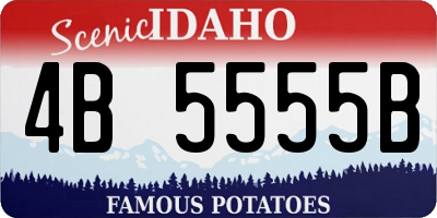 ID license plate 4B5555B