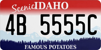 ID license plate 4B5555C