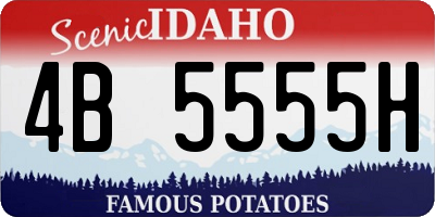 ID license plate 4B5555H