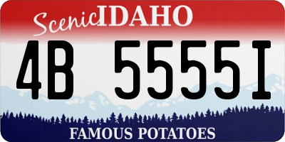 ID license plate 4B5555I