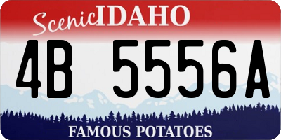 ID license plate 4B5556A
